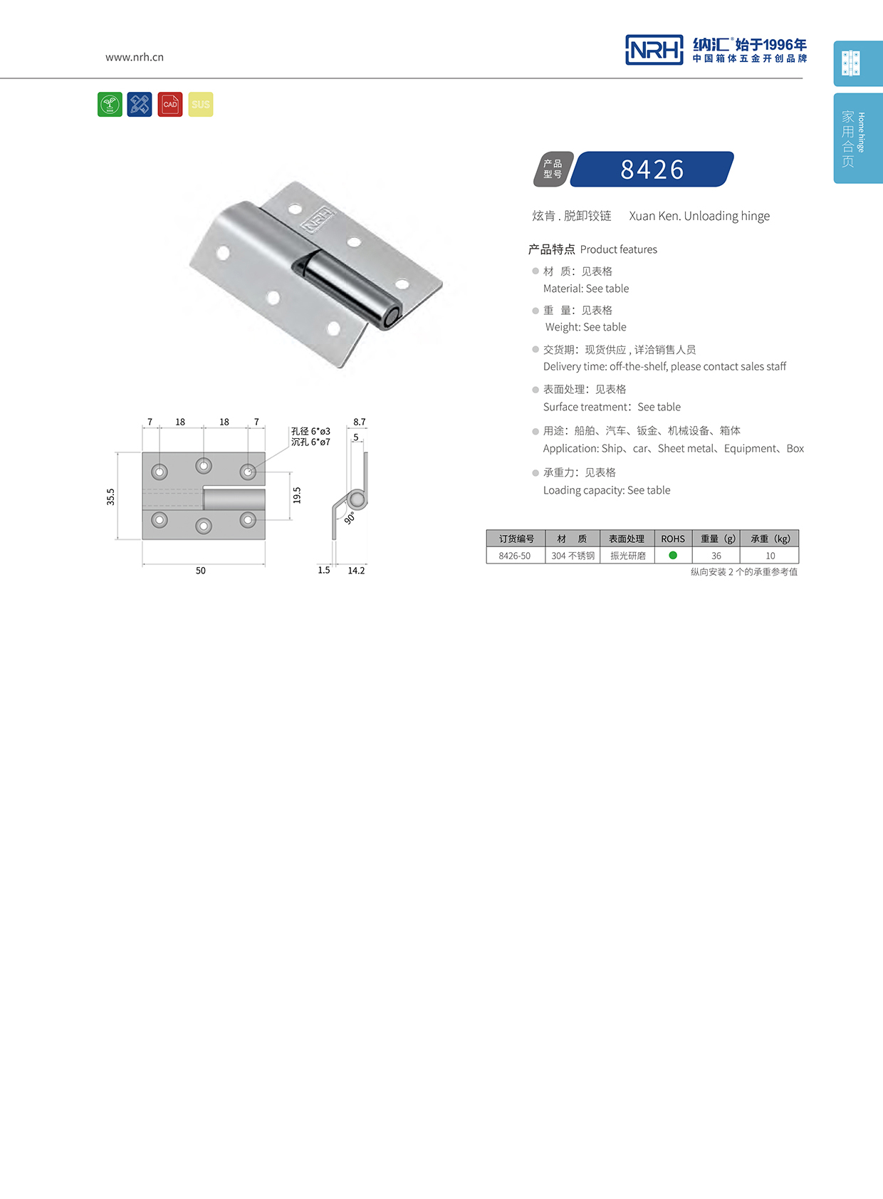  香蕉性爱视频/NRH 8426-50 工業五金鉸鏈